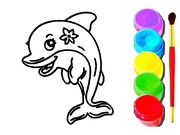Dolphin Coloring Book Game