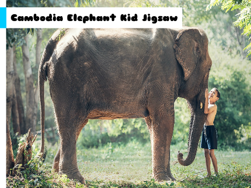 Cambodia Elephant Kid Jigsaw Game