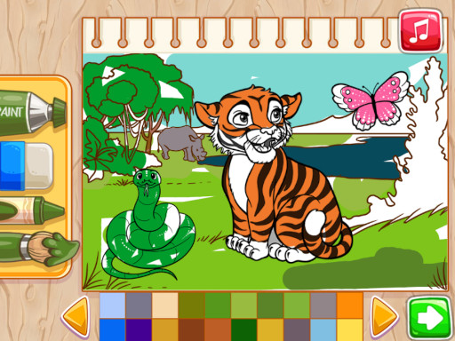 Color Me Jungle Animals Game